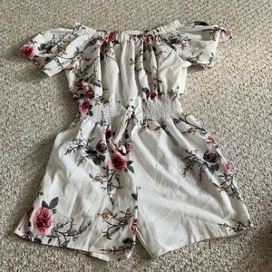Women’s white floral romper